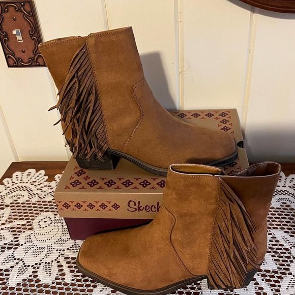 Sketchers Old Fashion Fringe Boots-8.5‎ - Picture 1 of 6